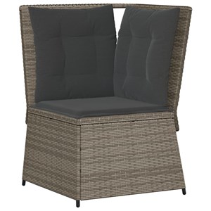 Maison exclusive - salon de jardin 5 pcs avec coussins gris résine tressée