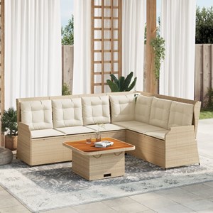 Maison exclusive - salon de jardin avec coussins 5 pcs beige résine tressée