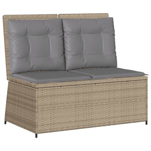 Maison exclusive - salon de jardin avec coussins 7 pcs beige résine tressée