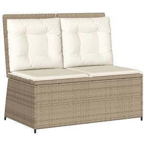 Maison exclusive - salon de jardin avec coussins 7 pcs beige résine tressée