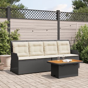 Maison exclusive - salon de jardin 3 pcs avec coussins noir résine tressée
