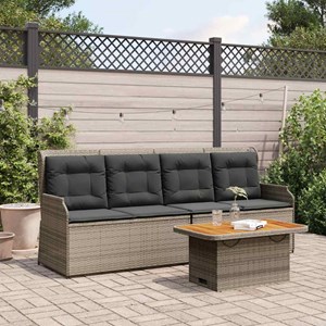 Maison exclusive - salon de jardin 3 pcs avec coussins gris résine tressée