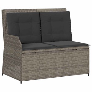Maison exclusive - salon de jardin 3 pcs avec coussins gris résine tressée