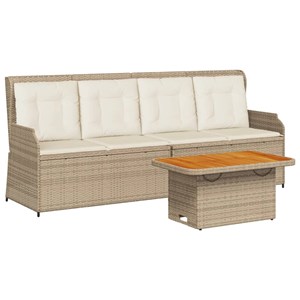 Maison exclusive - salon de jardin avec coussins 3 pcs beige résine tressée