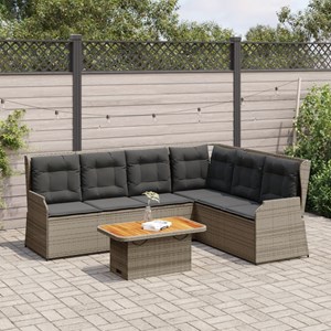 Maison exclusive - salon de jardin 5 pcs avec coussins gris résine tressée