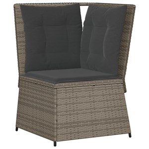 Maison exclusive - salon de jardin 5 pcs avec coussins gris résine tressée