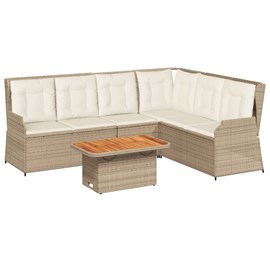 Maison exclusive - salon de jardin avec coussins 5 pcs beige résine tressée
