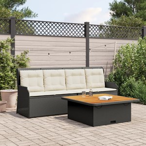 Maison exclusive - salon de jardin 3 pcs avec coussins noir résine tressée