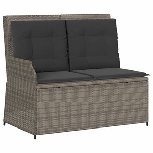 Maison exclusive - salon de jardin avec coussins 3 pcs gris résine tressée