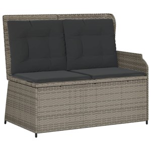 Maison exclusive - salon de jardin avec coussins 3 pcs gris résine tressée