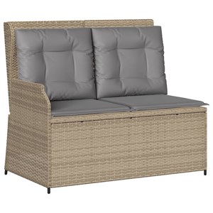 Maison exclusive - salon de jardin avec coussins 3 pcs beige résine tressée