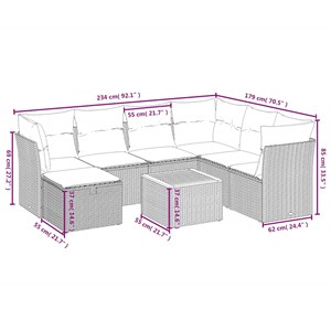 Maison exclusive - salon de jardin 8 pcs avec coussins noir résine tressée