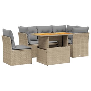 Maison exclusive - salon de jardin avec coussins 5 pcs beige résine tressée