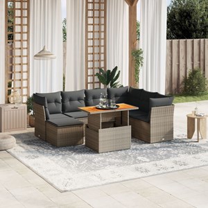 Maison exclusive - salon de jardin 8 pcs avec coussins gris résine tressée