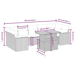 Maison exclusive - salon de jardin 8 pcs avec coussins noir résine tressée