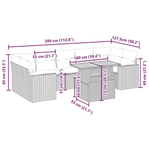 Maison exclusive - salon de jardin avec coussins 8 pcs beige résine tressée