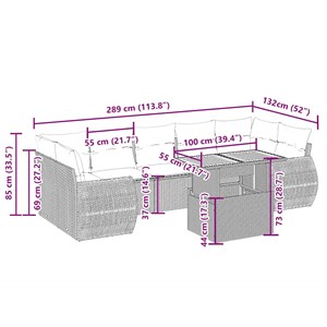 Maison exclusive - salon de jardin avec coussins 8 pcs beige résine tressée