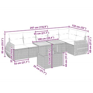 Maison exclusive - salon de jardin avec coussins 7 pcs beige résine tressée