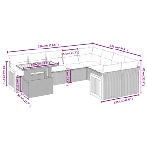 Maison exclusive - salon de jardin 10 pcs avec coussins noir résine tressée