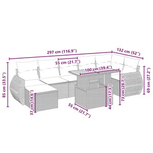 Maison exclusive - salon de jardin avec coussins 8 pcs beige résine tressée