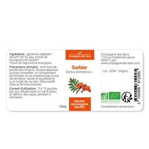 Sorbier bio - 30ml (sorbus domestica) – macérat concentré de bourgeons frais