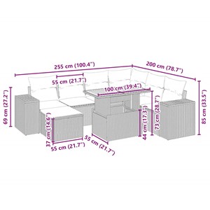 Maison exclusive - salon de jardin avec coussins 8 pcs beige résine tressée