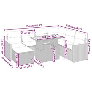 Maison exclusive - salon de jardin avec coussins 8 pcs beige résine tressée