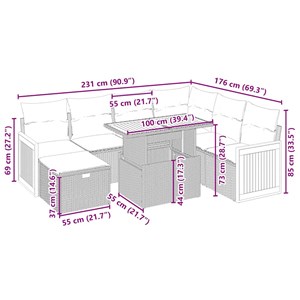 Maison exclusive - salon de jardin avec coussins 8 pcs beige résine tressée