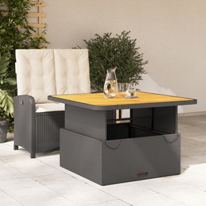 Maison exclusive - ensemble à manger de jardin coussins 2pcs noir résine tressée