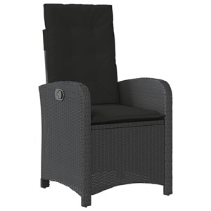 Maison exclusive - ensemble à manger de jardin avec coussins 3 pcs noir