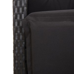 Maison exclusive - ensemble à manger de jardin avec coussins 3 pcs noir