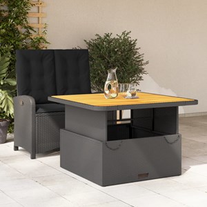 Maison exclusive - ensemble à manger de jardin coussins 2pcs noir résine tressée