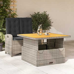 Maison exclusive - ensemble à manger de jardin et coussins 2 pcs gris rotin