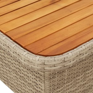 Maison exclusive - ensemble à manger de jardin avec coussins 5pcs beige poly rot