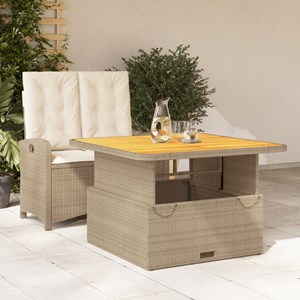 Maison exclusive - ensemble à manger de jardin et coussins 2 pcs beige poly roti