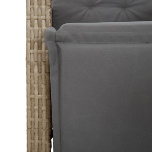 Maison exclusive - ensemble à manger de jardin avec coussins 5pcs beige poly rot