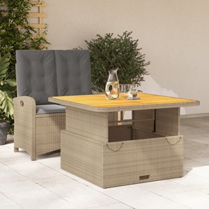 Maison exclusive - ensemble à manger de jardin et coussins 2 pcs beige poly roti