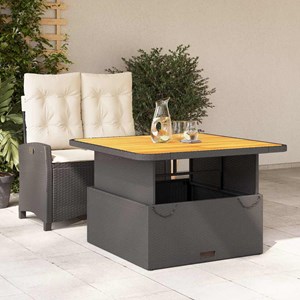 Maison exclusive - ensemble à manger de jardin coussins 2pcs noir résine tressée