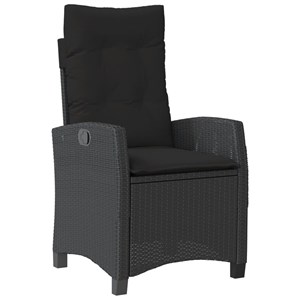 Maison exclusive - ensemble à manger de jardin avec coussins 3 pcs noir