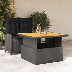 Maison exclusive - ensemble à manger de jardin coussins 2pcs noir résine tressée