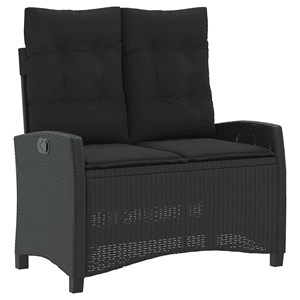 Maison exclusive - ensemble à manger de jardin coussins 2pcs noir résine tressée