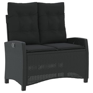 Maison exclusive - ensemble à manger de jardin 4 pcs avec coussins noir