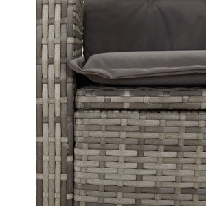 Maison exclusive - ensemble à manger de jardin 5 pcs coussins gris résine tressé