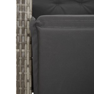 Maison exclusive - ensemble à manger de jardin 3 pcs coussins gris résine tressé