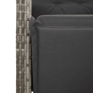 Maison exclusive - ensemble à manger de jardin 5 pcs coussins gris résine tressé