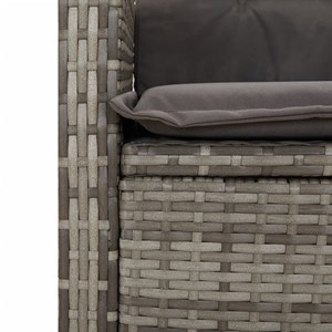 Maison exclusive - ensemble à manger de jardin 5 pcs coussins gris résine tressé