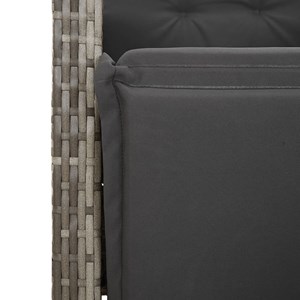 Maison exclusive - ensemble à manger de jardin 5 pcs coussins gris résine tressé