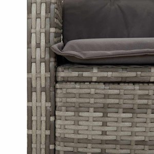 Maison exclusive - ensemble à manger de jardin et coussins 2 pcs gris rotin