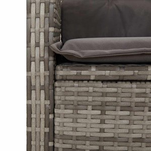 Maison exclusive - ensemble à manger de jardin et coussins 2 pcs gris rotin