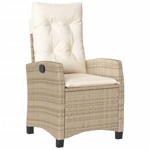 Maison exclusive - ensemble à manger de jardin coussins 4 pcs beige résine tress